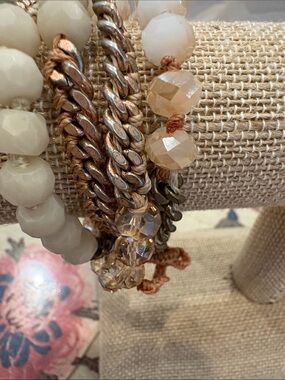 Chloe + Isabel Neutral Beaded and Chain Bracelet Set
